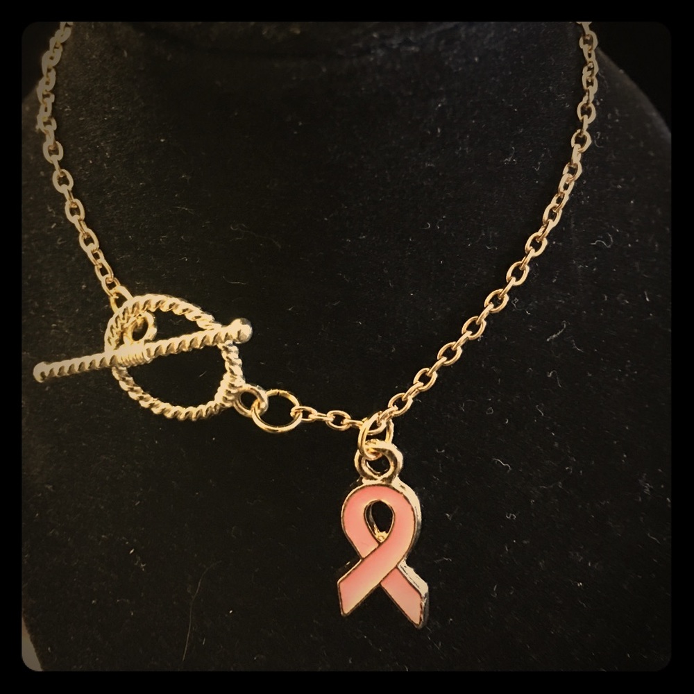 Lovely Cancer Survivor Pink Ribbon Charm Bracelet